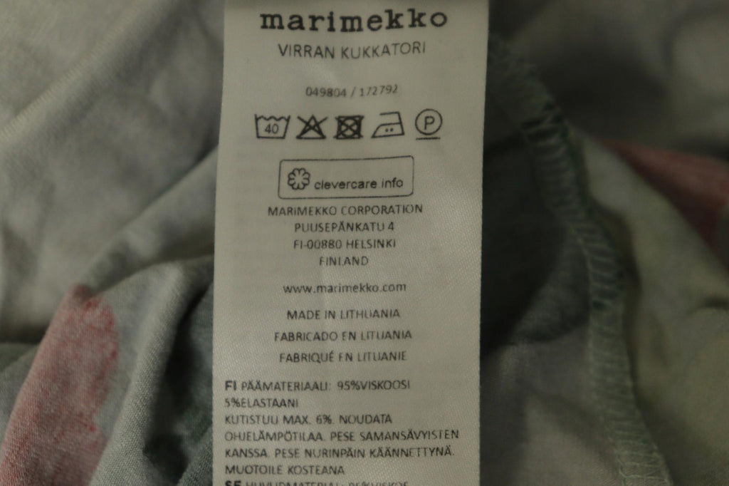 MARIMEKKO VIRRAN KUKKATORI Multi Floral Short Sleeve V-Neck Maxi Dress – Size S