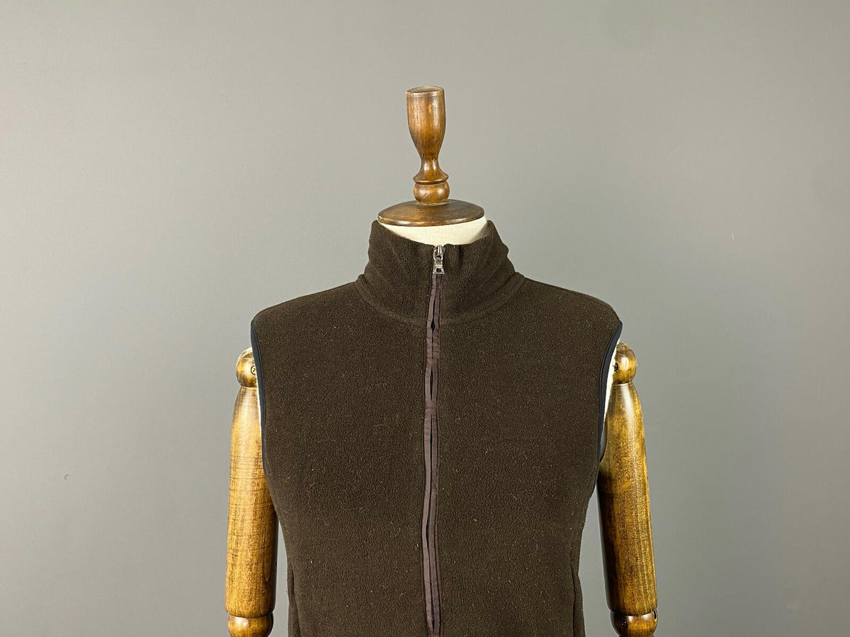 PRADA MILANO Brown Polyester Fleece Vest Red Tab Waistcoat – Women's L [COPY]