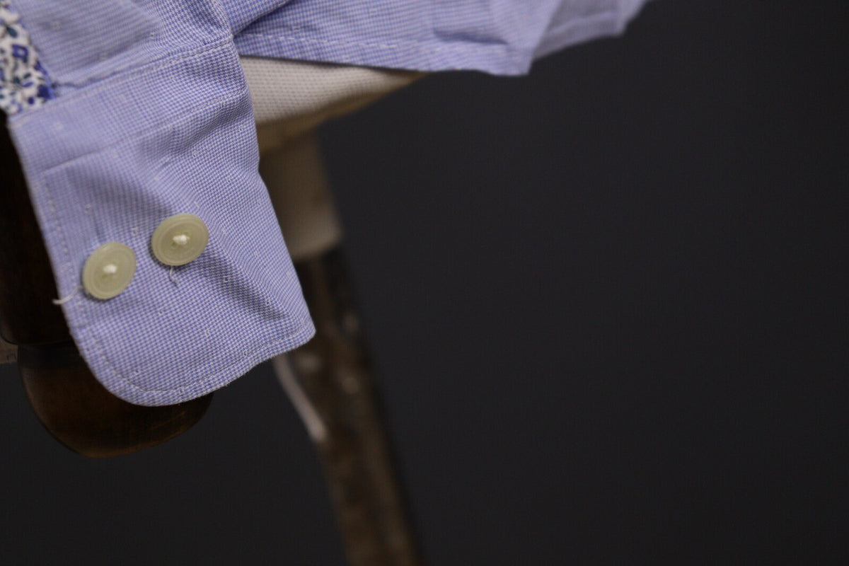 Hackett London Slim Fit Blue Long Sleeve Button Down Shirt – Size S