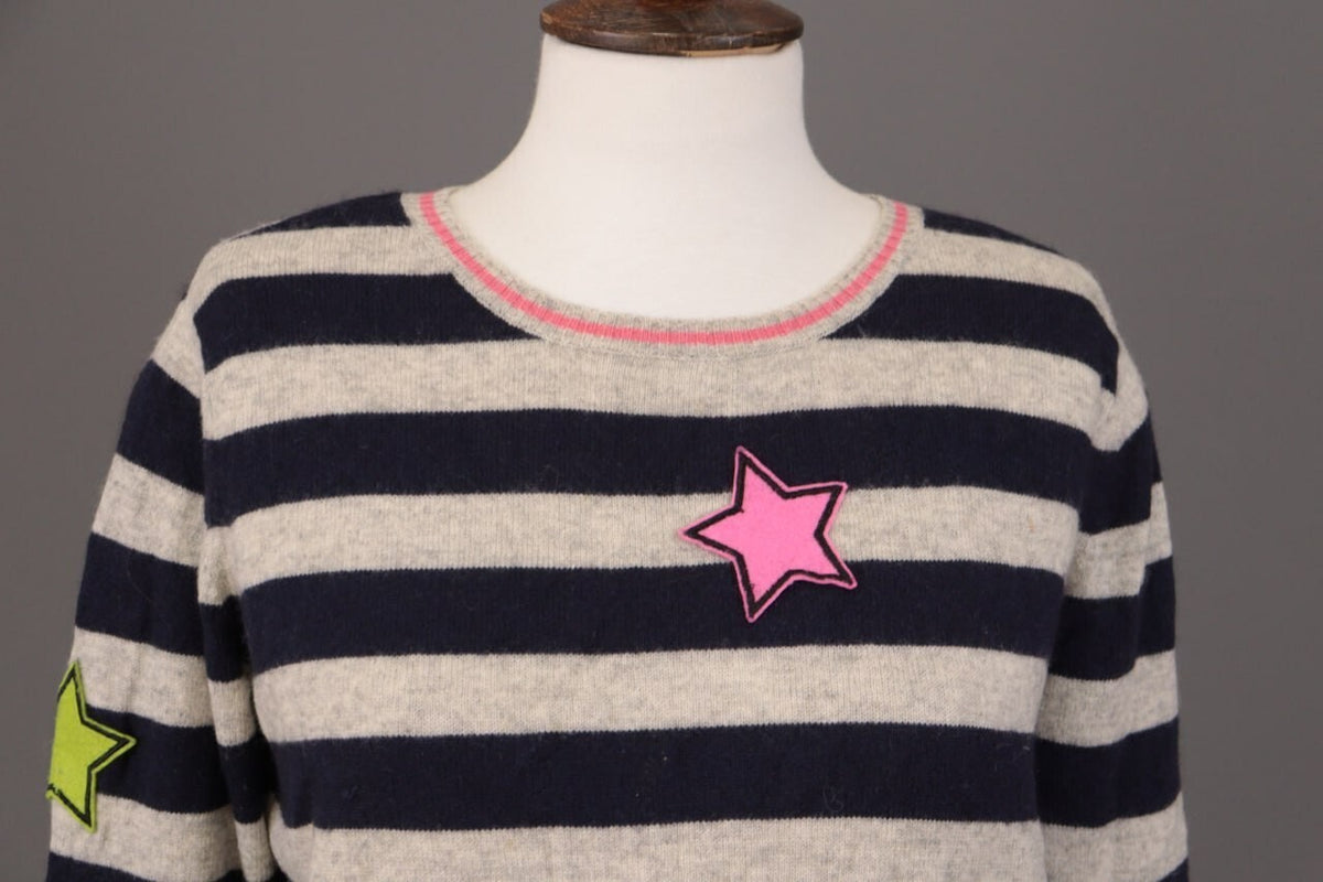 Princess Goes Hollywood Stripe Wool Cashmere Knit Sweater – Size 36