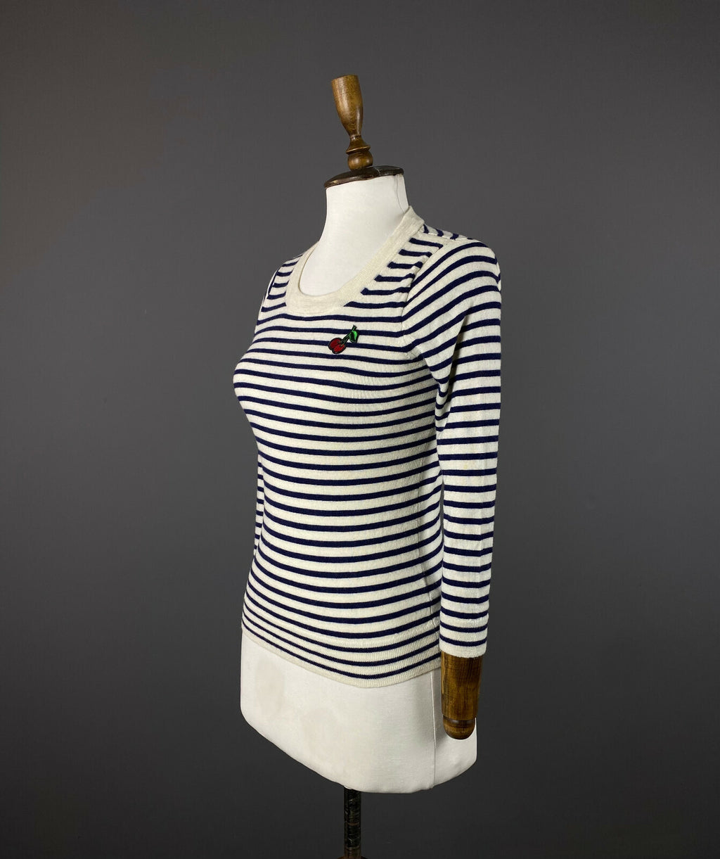 J. Crew Stripe Merino Wool 3/4 Sleeve Sweater – Women's XS