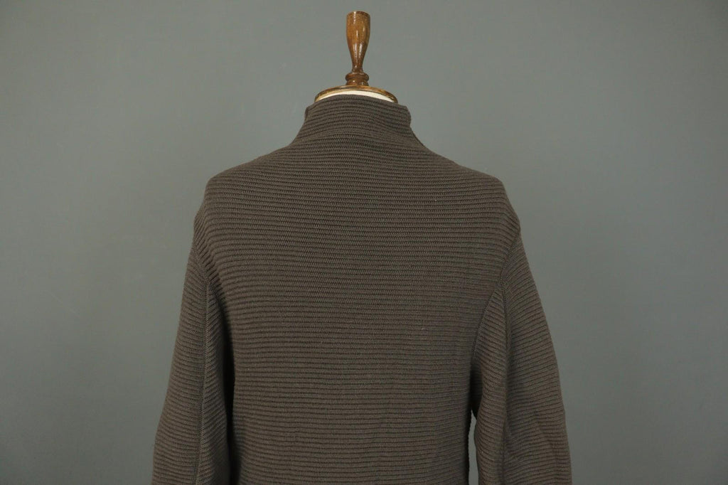 ANNETTE GORTZ Brown 100% Wool Tight Knit High Neck Pullover Sweater – Size XS