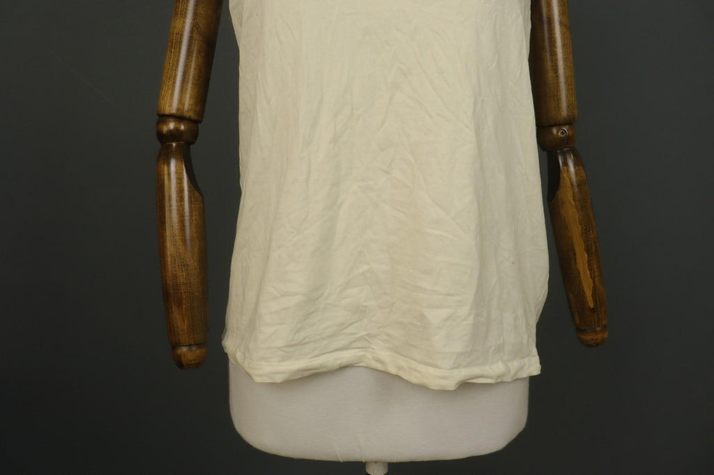 GUDRUN SJODEN White Organic Cotton Wide Straps Round Neck Pullover Tank Top Sz L