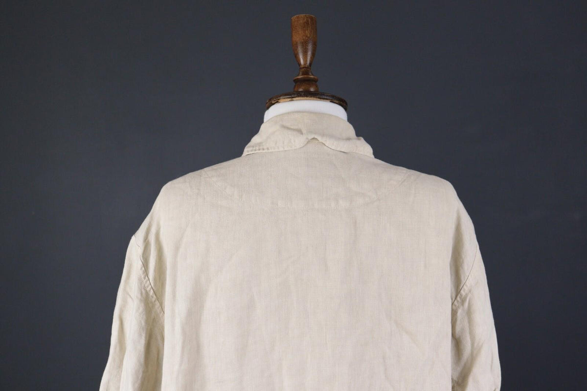 OSKA Ivory Linen Lagenlook Lightweight Blazer Jacket – Size 5