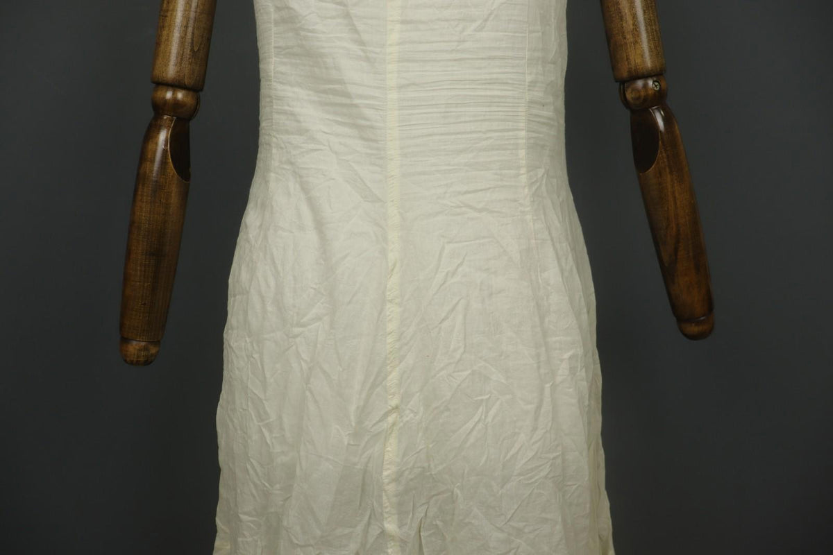 EWA I WALLA Yellow Cotton Spaghetti Strap Lace Hem Partywear Maxi Dress – Size S – Used