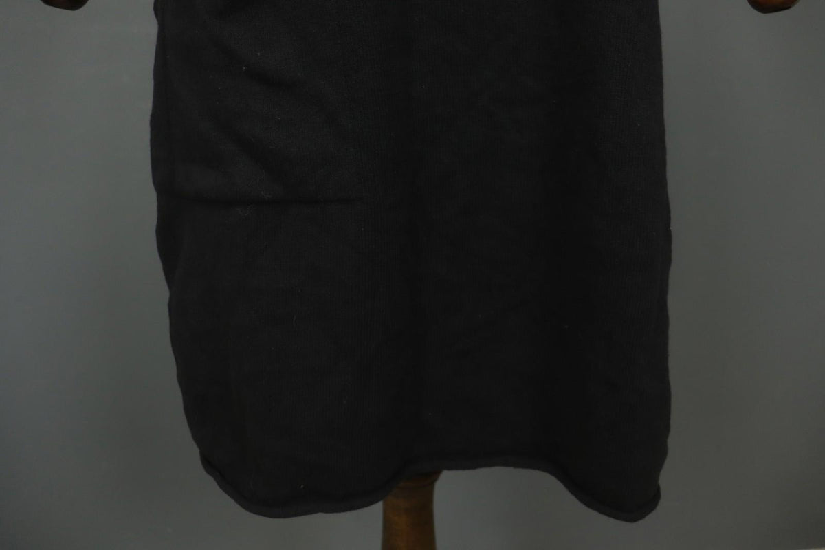 GUDRUN SJODEN Black 100% Cotton Cap Sleeve Crew Neck Pullover Shift Dress – Size M