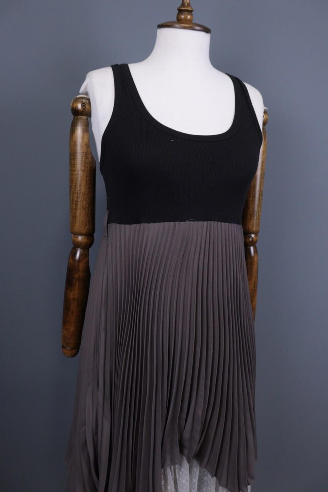 COP COPINE GREEN ROBE Black / Brown Mesh Sleeveless Bodycon Dress – Size 3