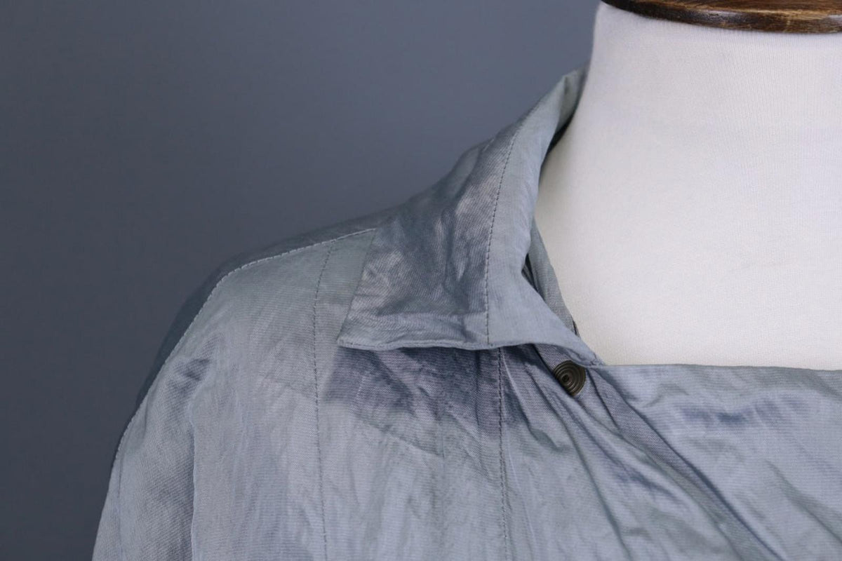 ANNETTE GORTZ Gray Collared Long Sleeve Full Zip Windbreaker Rain Coat – Size 42
