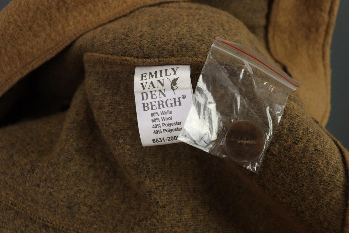 EMILY VAN DEN BERGH Brown Wool Knit Button Blazer Cardigan – Size 40