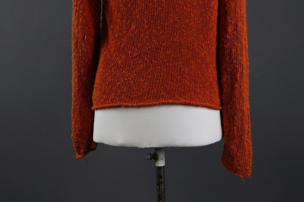 GRIZAS Casual Linen Crochet Knit Designer Acymetric Sweater – Size 36/38