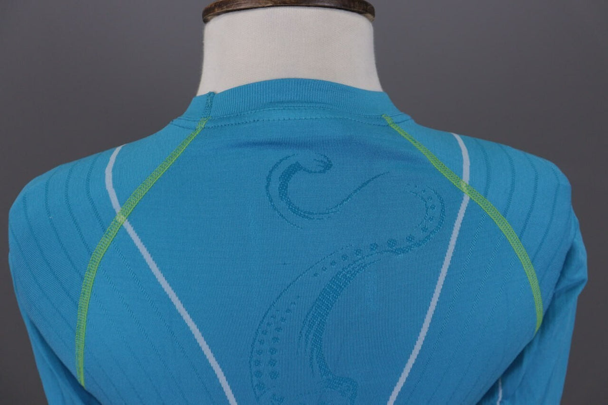 Dynafit Crew Neck Blue Big Logo Activewear Baselayer Shirt – Size S 42 – Used