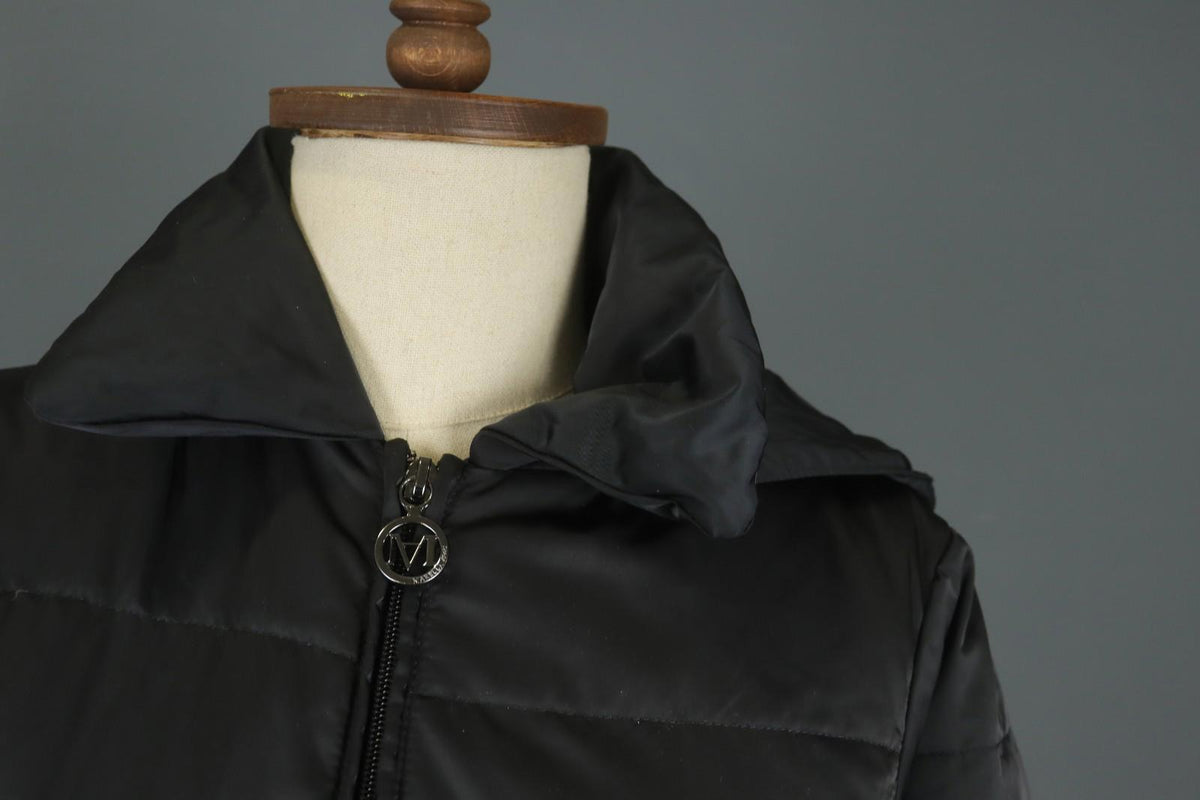 MARELLA Sport Warm Me Up Black Hooded Long Sleeve Full Zip Puffer Jacket – Size 36