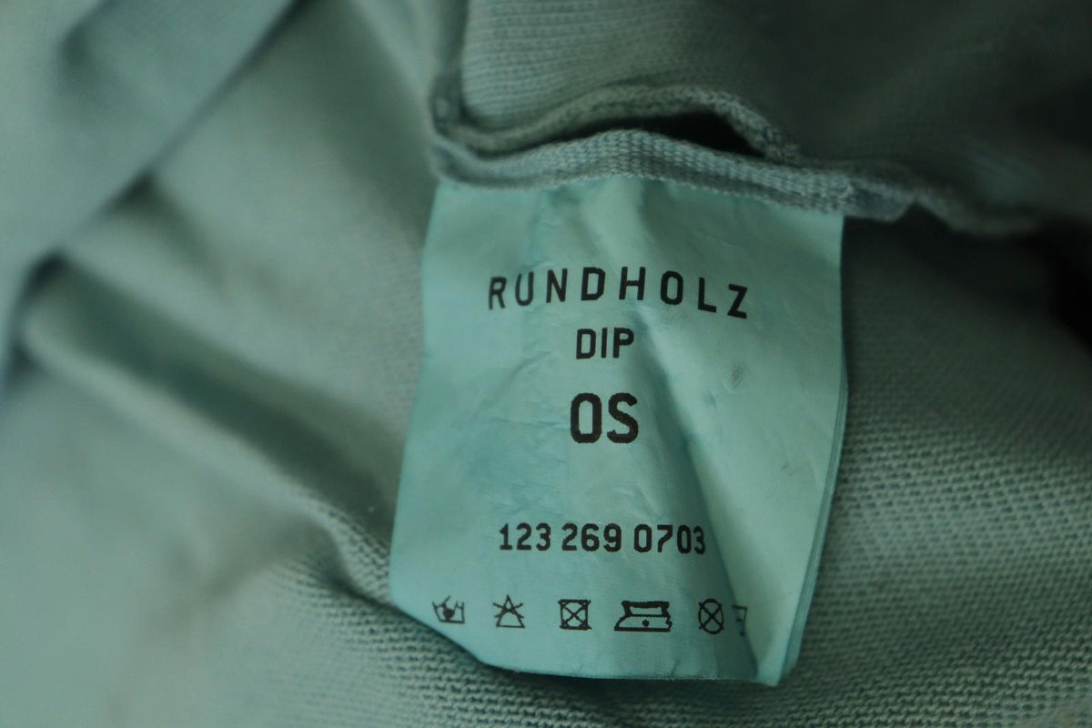 RUNDHOLZ DIP Green 100% Cotton Round Neck Long Sleeve Pullover Cropped Top OS