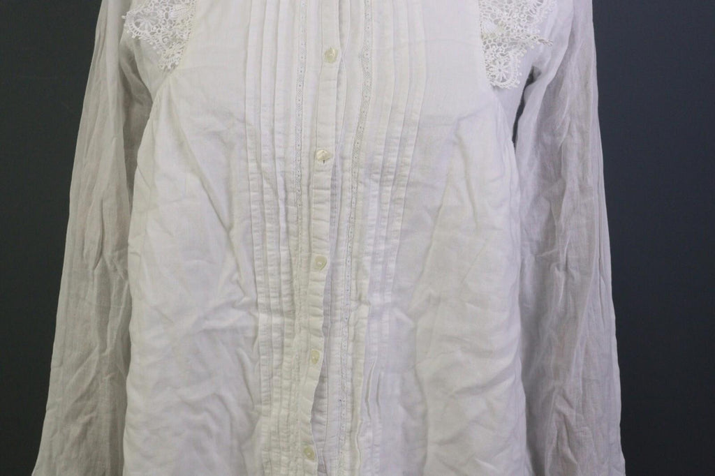 ZADIG & VOLTAIRE White Long Sleeve Button Down Lace Top Blouse Shirt – Size 16-M