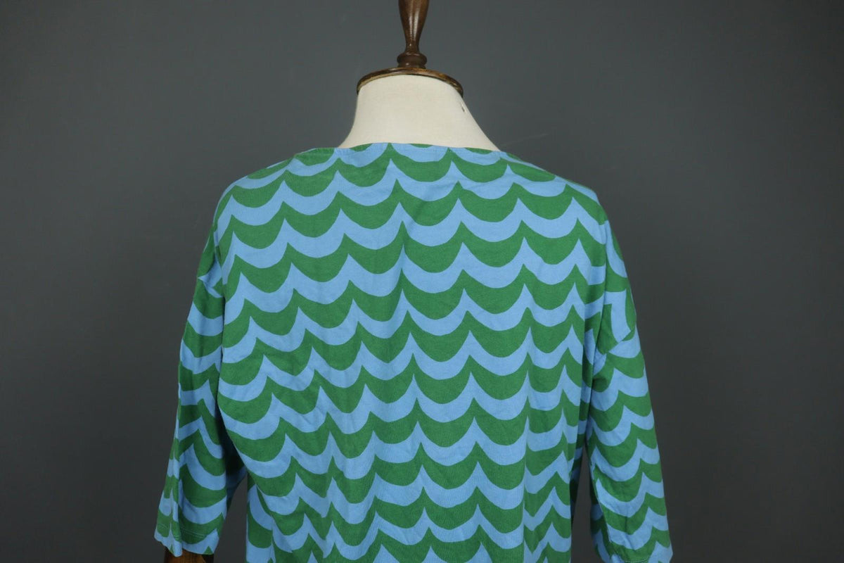 MARIMEKKO X Uniqlo Laine Multi Scallop Print Cotton Pullover Tunic Top – Size M
