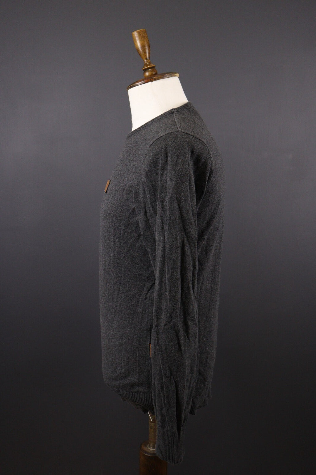 Naketano World Gray Cotton Knit Long Sleeve Sweater – Size L