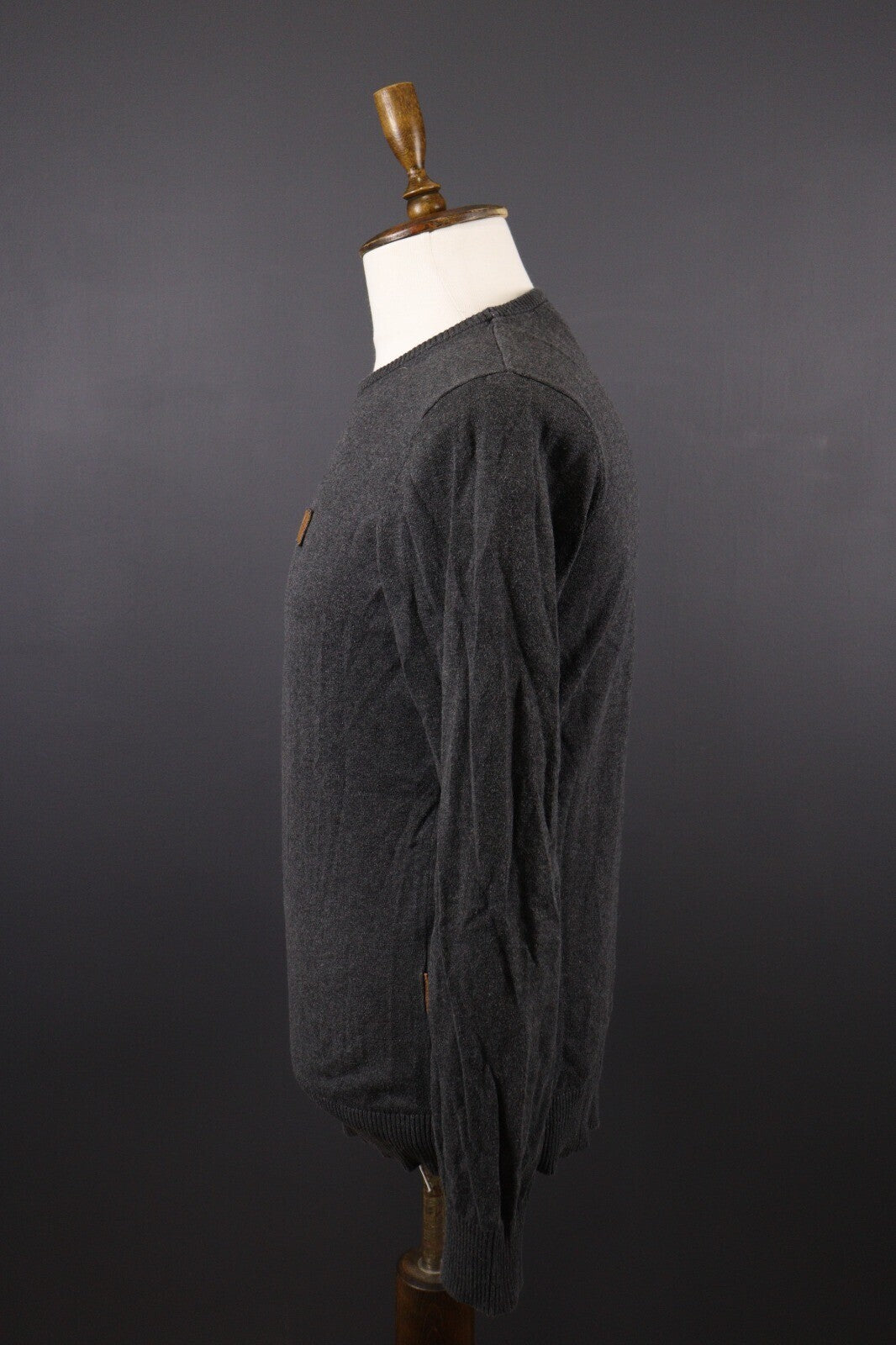 Naketano World Gray Cotton Knit Long Sleeve Sweater – Size L