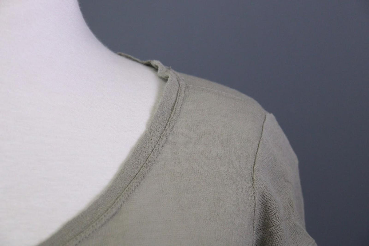 TRANSIT PAR-SUCH Gray Crew Neck Casual Short Sleeve Pullover T-Shirt Top – Size 2