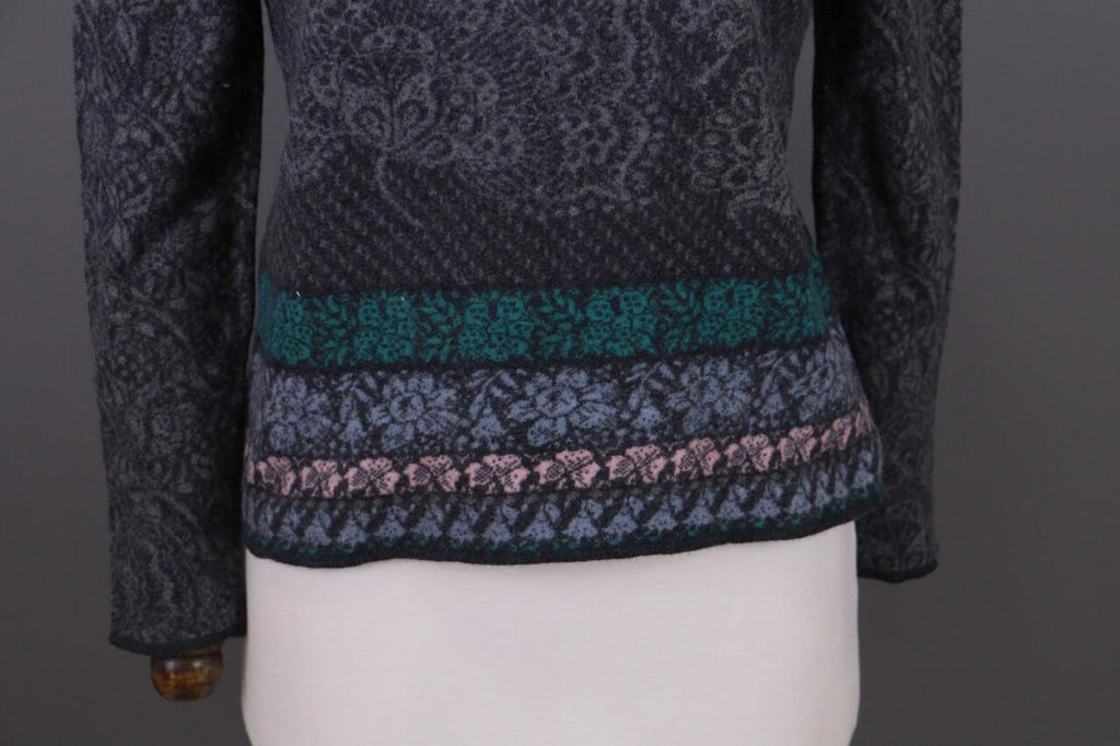 IVKO Multicolor Floral Jacquard Wool Knit Jumper Sweater – Size M / 38