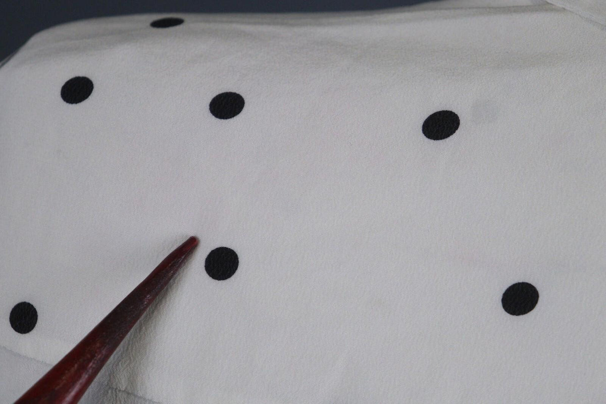 SEZANE Beige Black Polka Dots Long Sleeve Button Up Shirt – Size 36