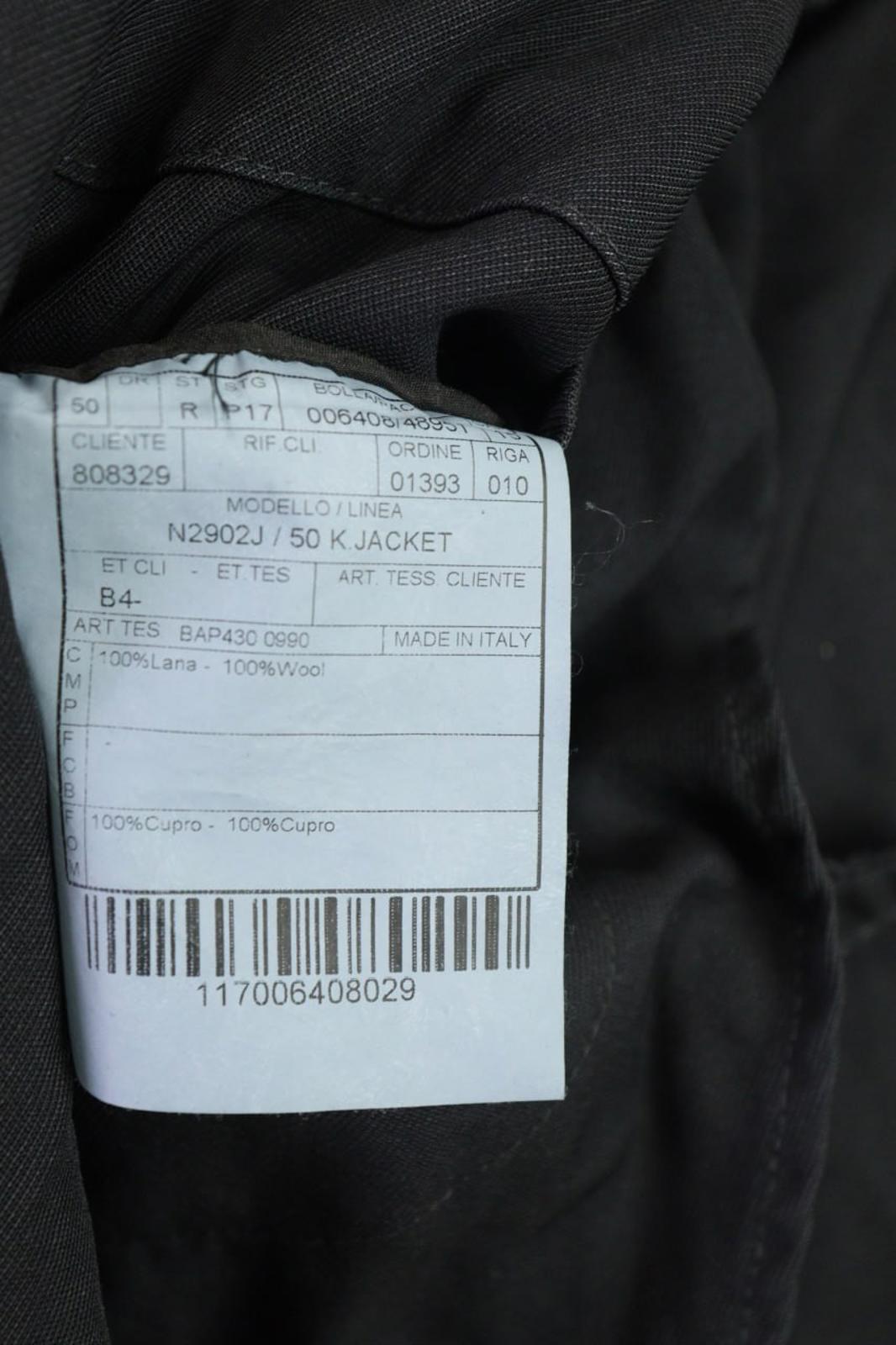 BOGLIOLI Black Wool Formal Notch Lapel Single Breasted Blazer K Jacket – Size 50