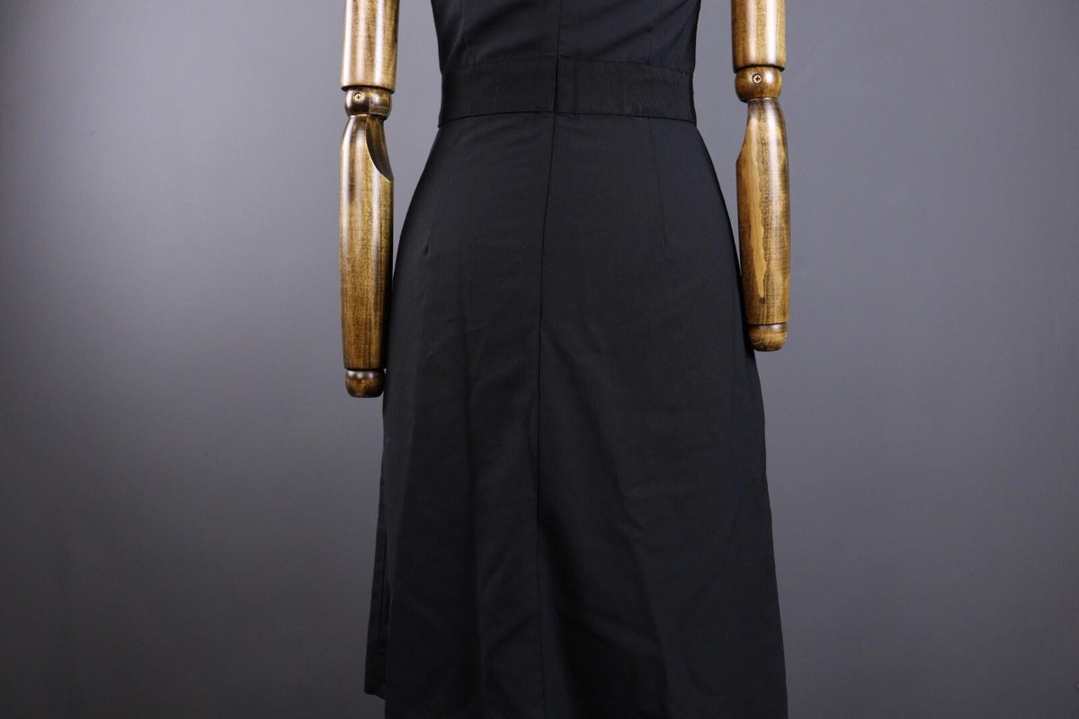 THEORY Black Sleeveless Belted Zip Up A-Line Sheath Midi Dress – Size 6