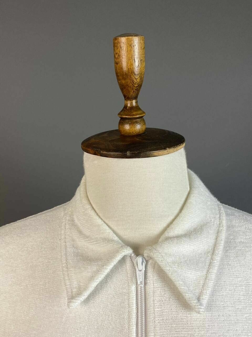 Fred Perry Reissues White Long Sleeze Full Zip Sweater – Men's S