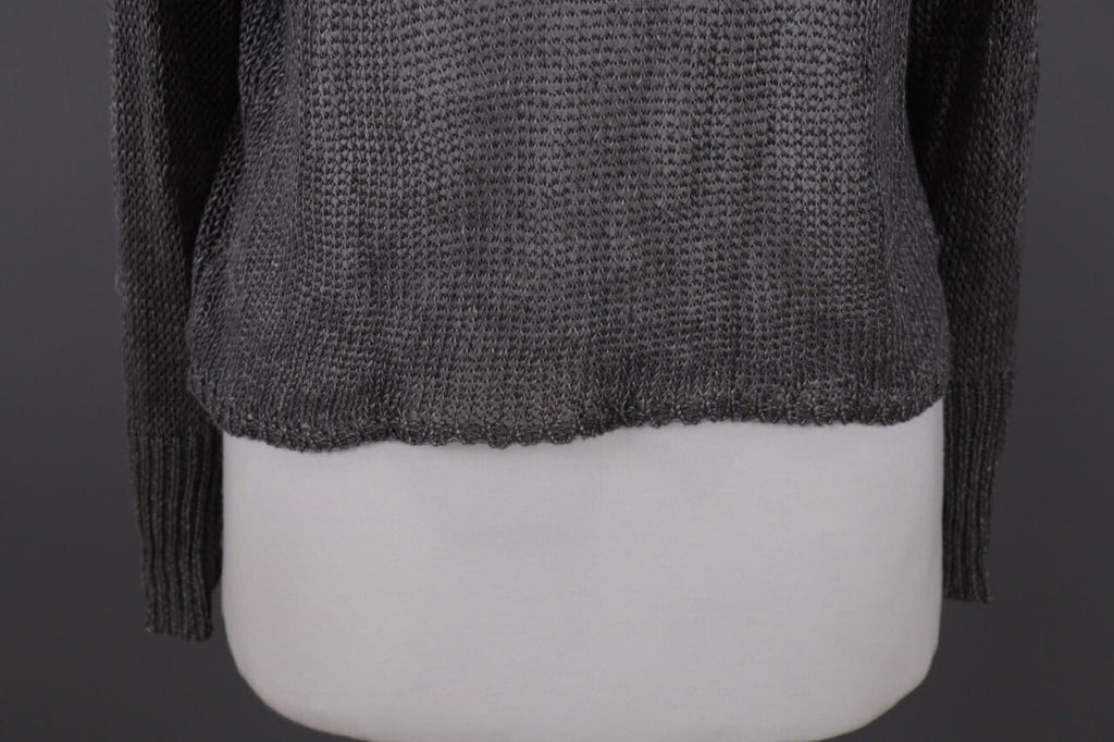Denim & Supply Ralph Lauren Gray Open Knit Linen Crochet Knit Sweater – Size S