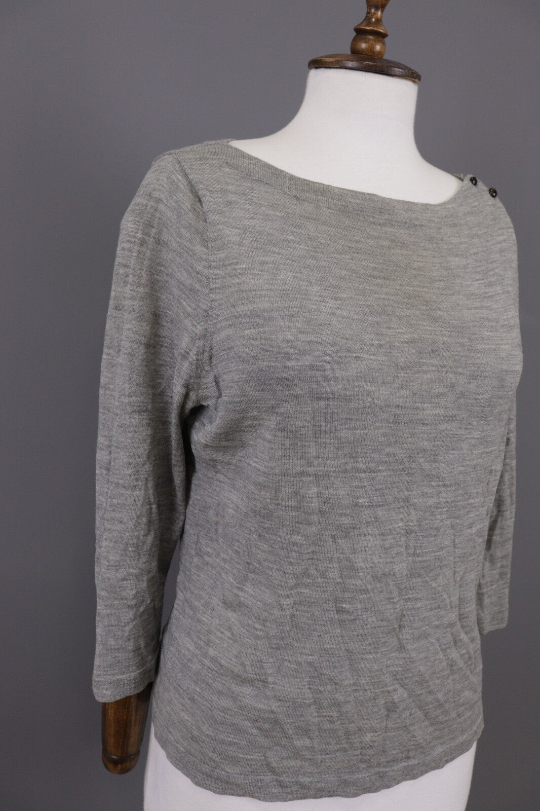J. Crew Gray Merino Wool Sweater Long Sleeve Top – Size L