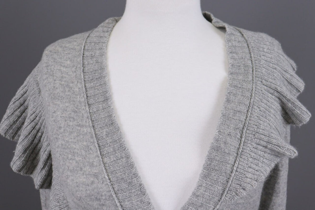 J.Crew 100% Cashmere Gray Knit Cardigan Sweater – Size XS