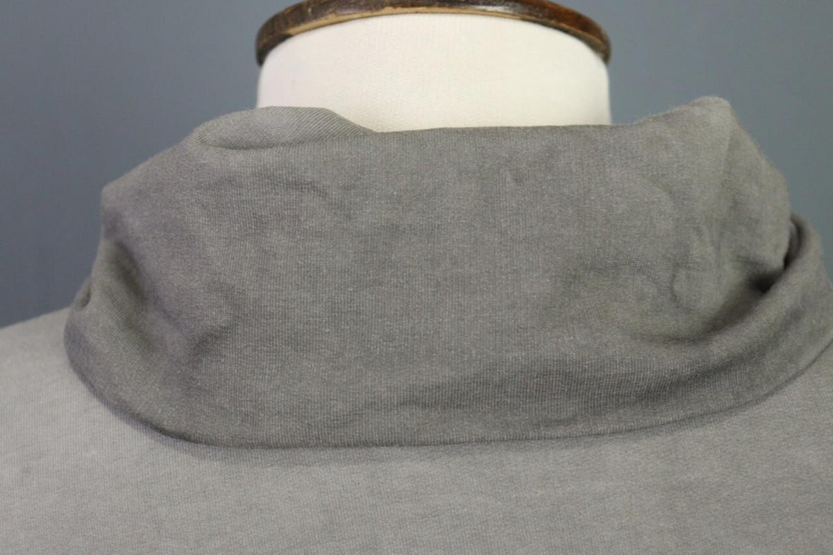 BOTTEGA Gray Lagenlook Designer Embroidered Cardigan Sweater