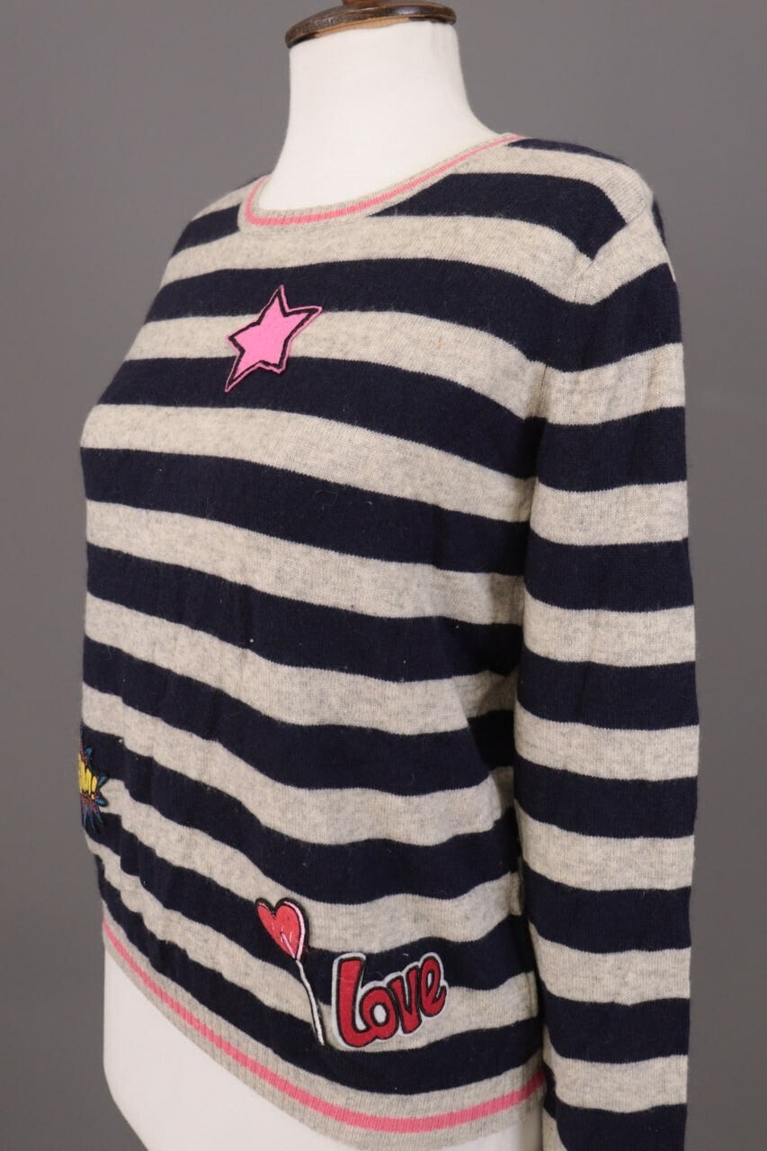 Princess Goes Hollywood Stripe Wool Cashmere Knit Sweater – Size 36