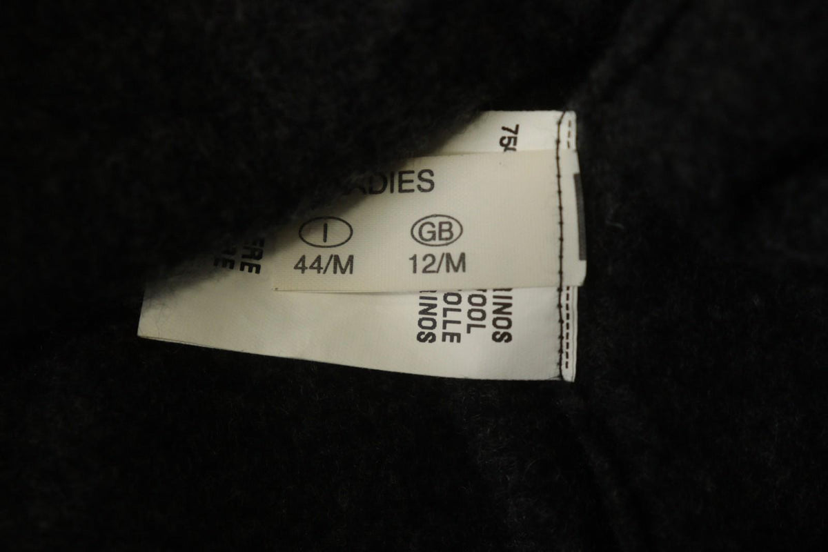 FABIANA FILIPPI Gray Merino Wool Long Sleeve Open Front Cardigan Sweater – Size 44