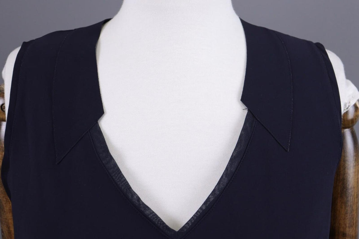 MARITHE FRANCOIS GIRBAUD Blue Tank Shift Midi Dress – Size I 46 / US 7 / F 42 / M