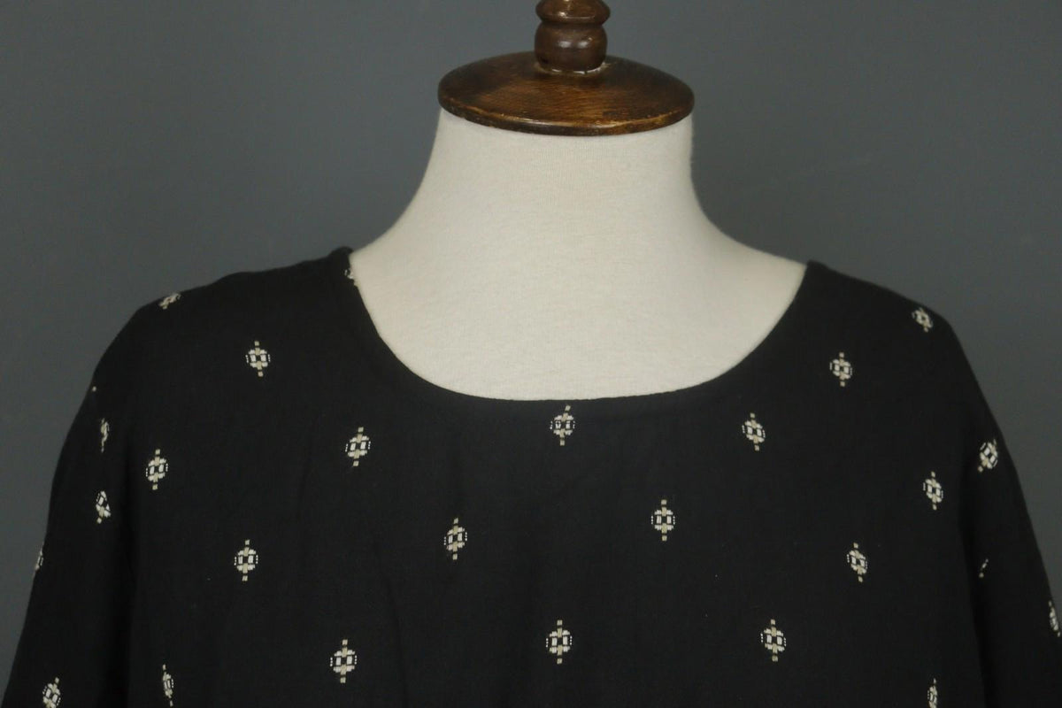 GUDRUN SJODEN Black 100% Organic Cotton Long Sleeve Sheath Dress – Size M/L