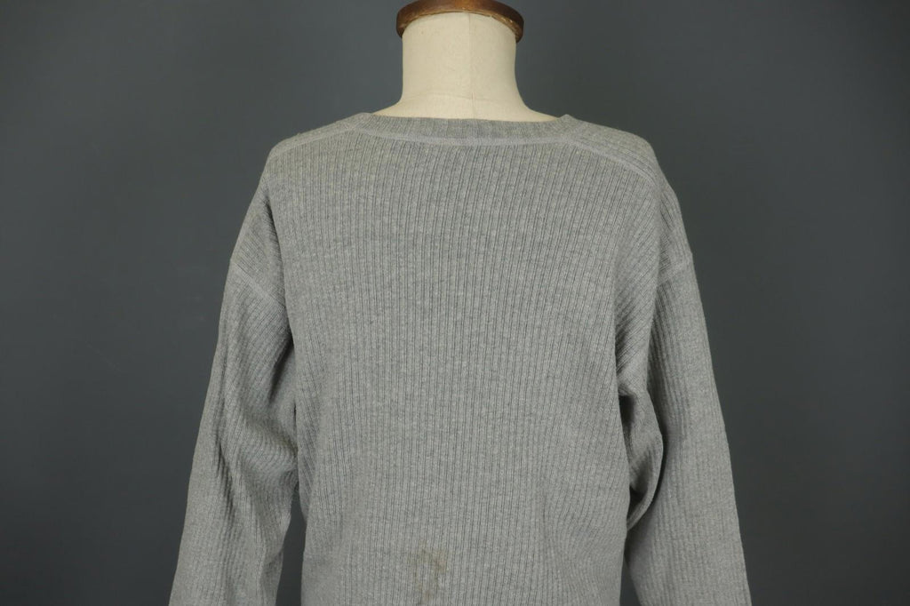 GUDRUN SJODEN Gray Raglan Sleeve Crew Neck Side Slit Pullover Sweater – Size M