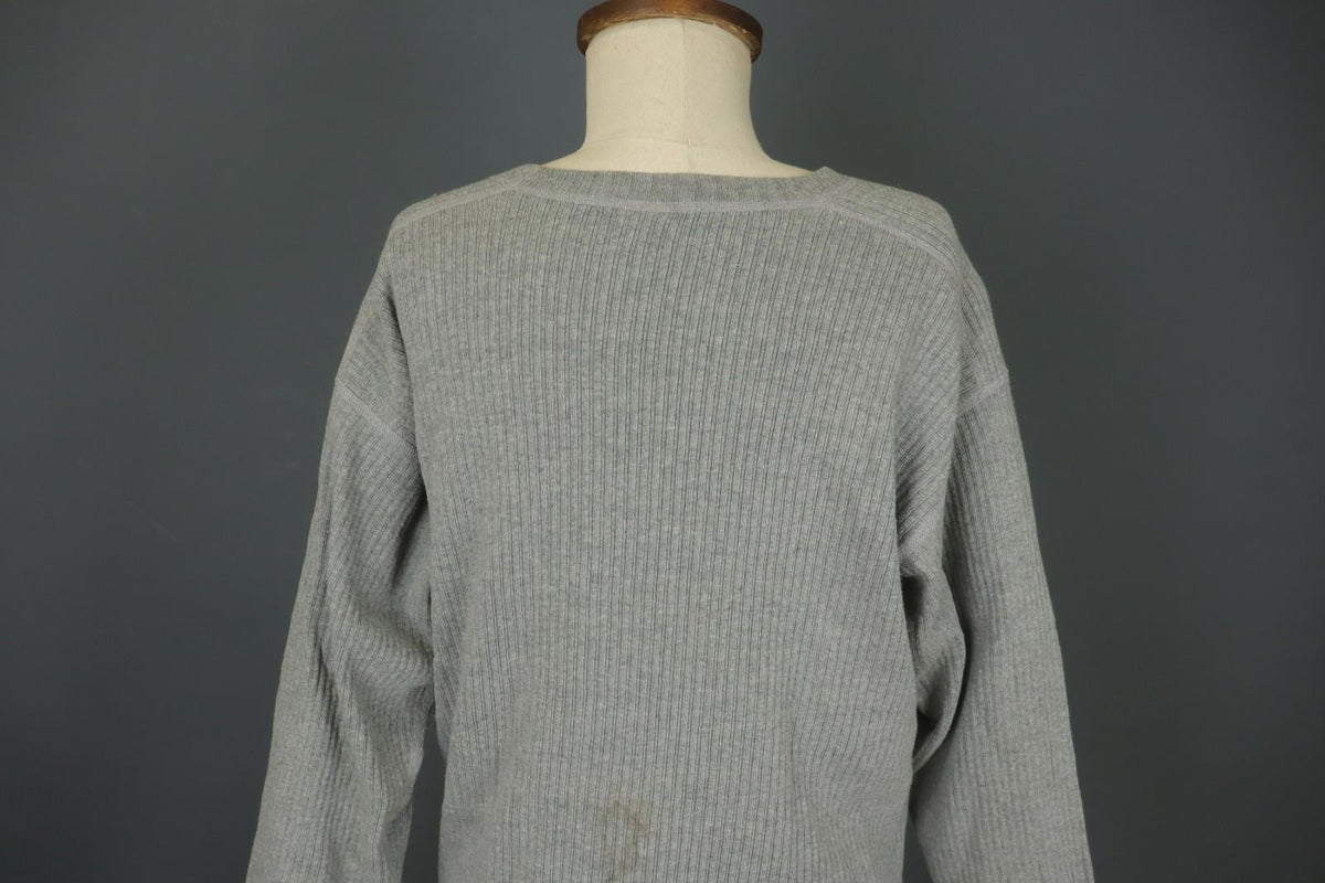 GUDRUN SJODEN Gray Raglan Sleeve Crew Neck Side Slit Pullover Sweater – Size M