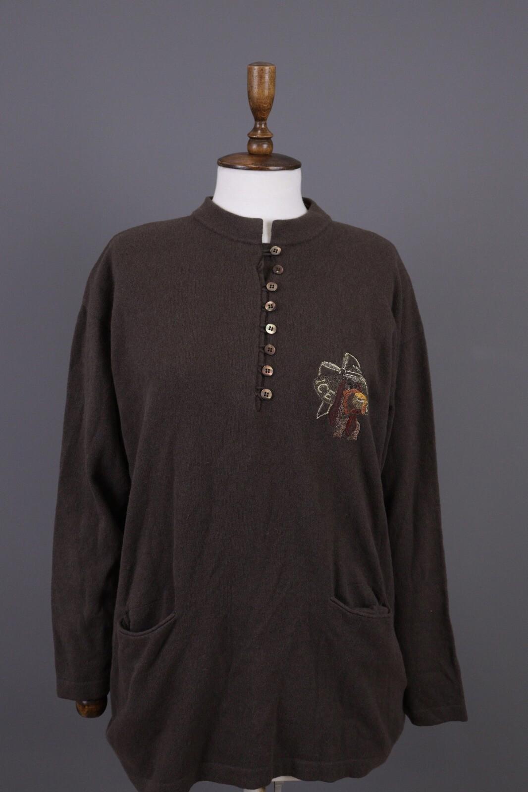 ICEBERG Brown Wool Oversized Knit Sweater – Size 40 M