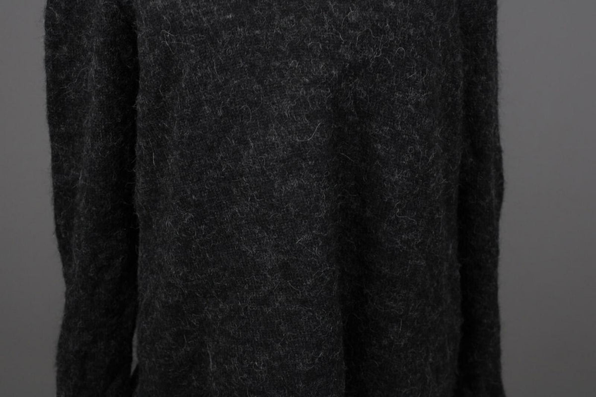 GUDRUN SJODEN Gray Alpaca Wool Knit Lagenlook Long Sleeve Tunic Sweater – Size L
