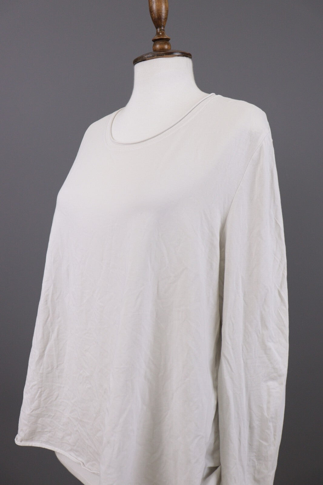 Oska White Long Sleeve Lightweight Summer Top Shirt – Size 5 / 2XL