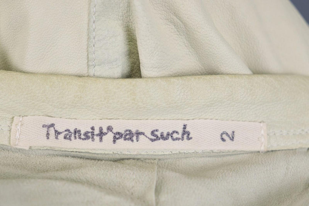 TRANSIT PAR-SUCH Beige 100%Cotton Long Sleeve Snap Front Drawstring Jacket Sz 2