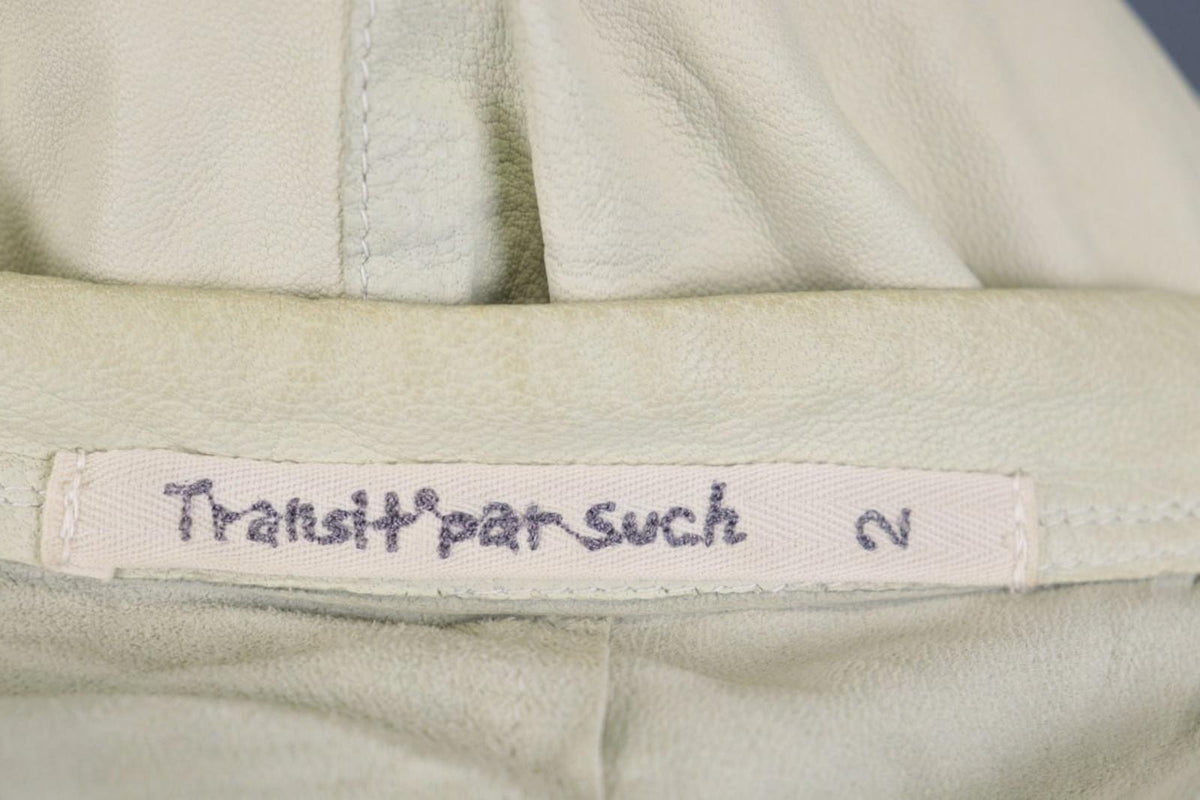 TRANSIT PAR-SUCH Beige 100%Cotton Long Sleeve Snap Front Drawstring Jacket Sz 2