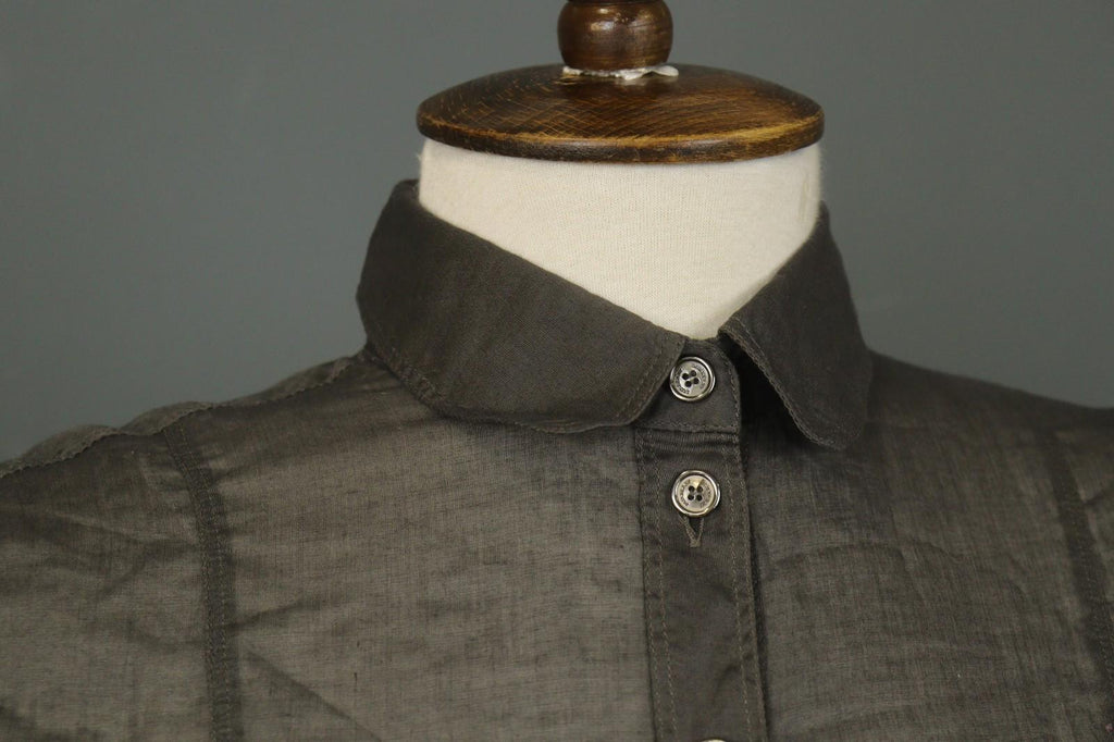 BURBERRY LONDON Brown Slim Fit Short Sleeve Collared Button-Up Shirt Top – Size 38