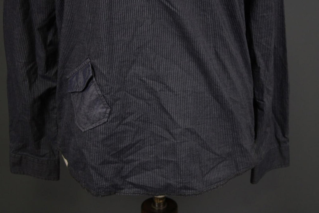 Desigual Blue White Striped 100%Cotton Regular Fit Long Sleeve Shirt Top – Size M – Used