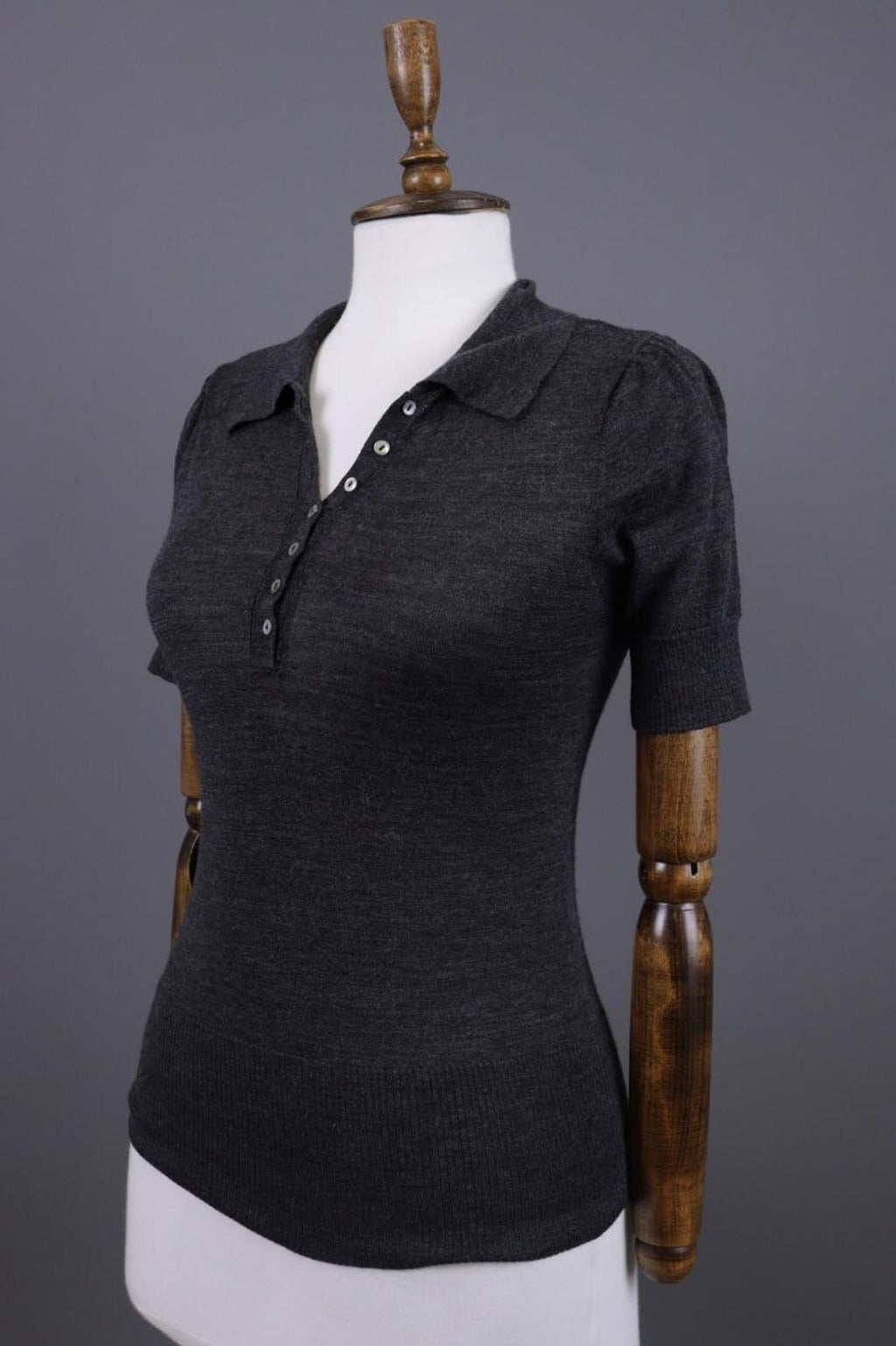 Dolce&Gabbana Gray Henley Short Sleeve Summer Top Shirt – Size M