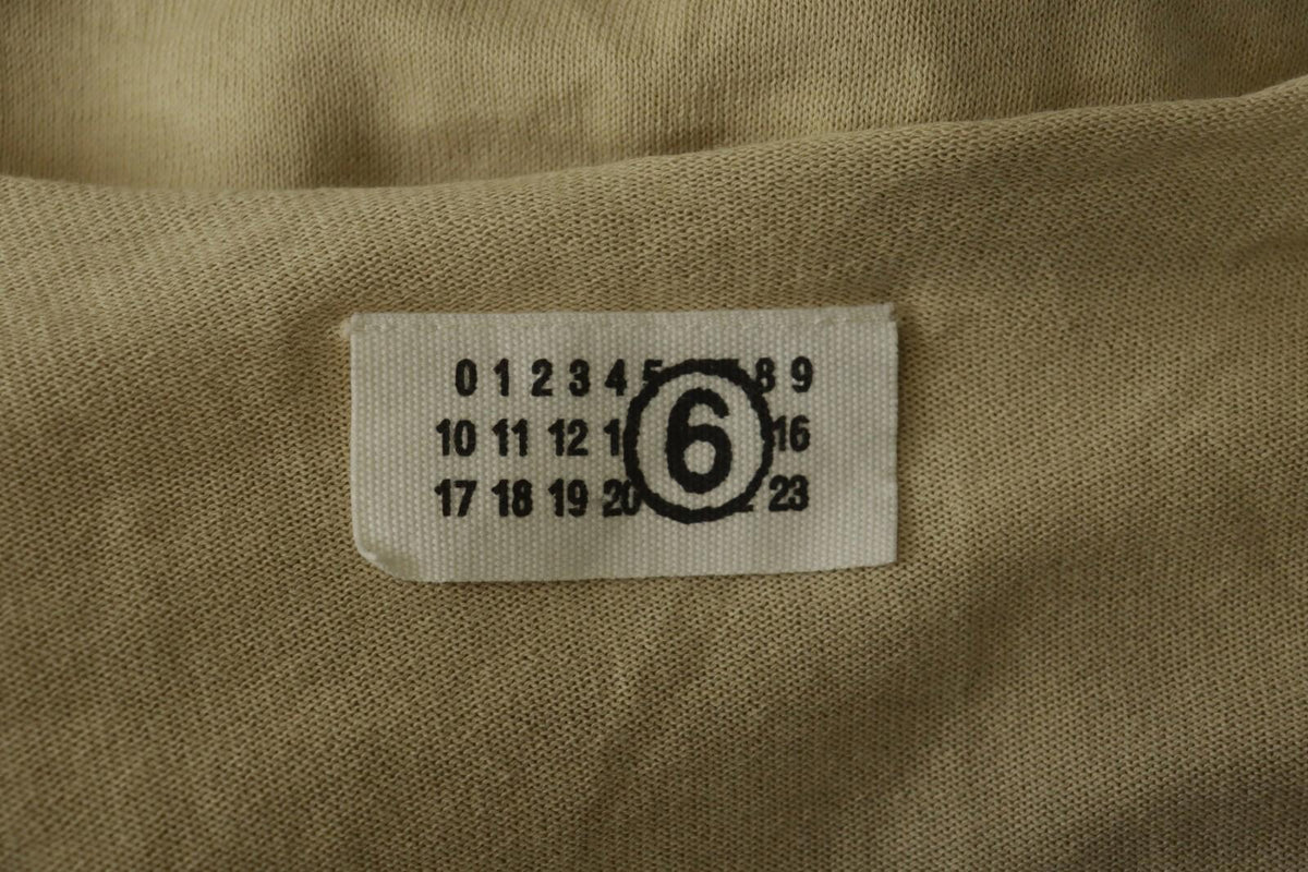 MAISON MARTIN MARGIELA Tan Cotton Knitted Raglan Sleeve Pullover Sweater – Size S – Used