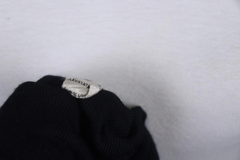 MARITHE+FRANCOIS GIRBAUD Black Viscose Raglan Sleeve Pullover Sweater – Size 38