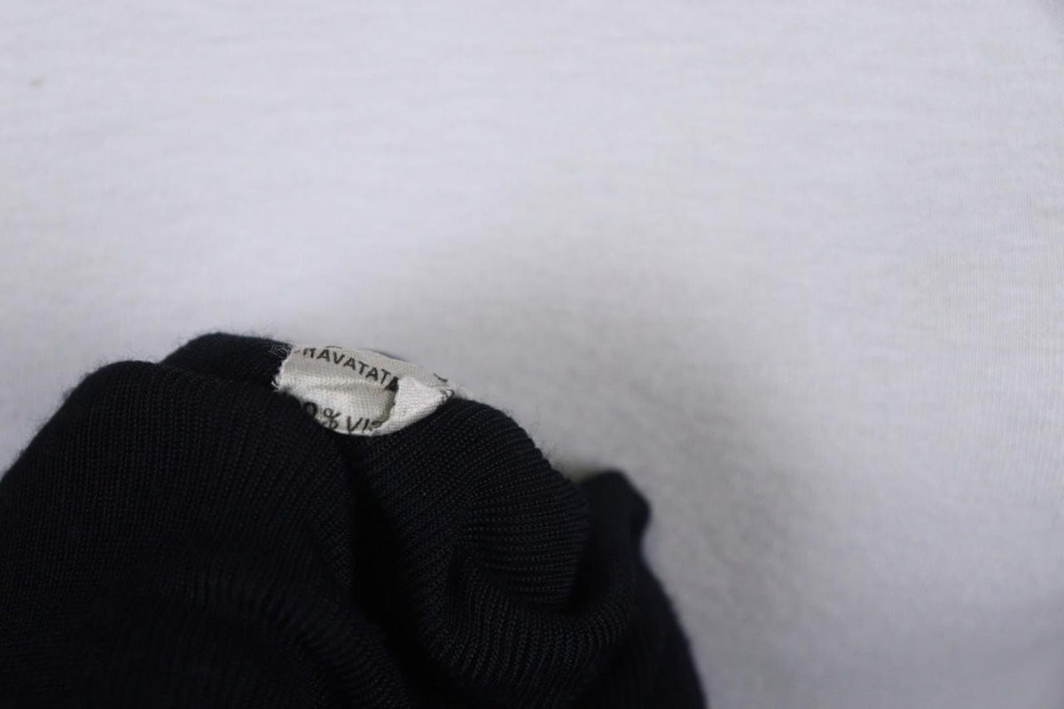 MARITHE+FRANCOIS GIRBAUD Black Viscose Raglan Sleeve Pullover Sweater – Size 38
