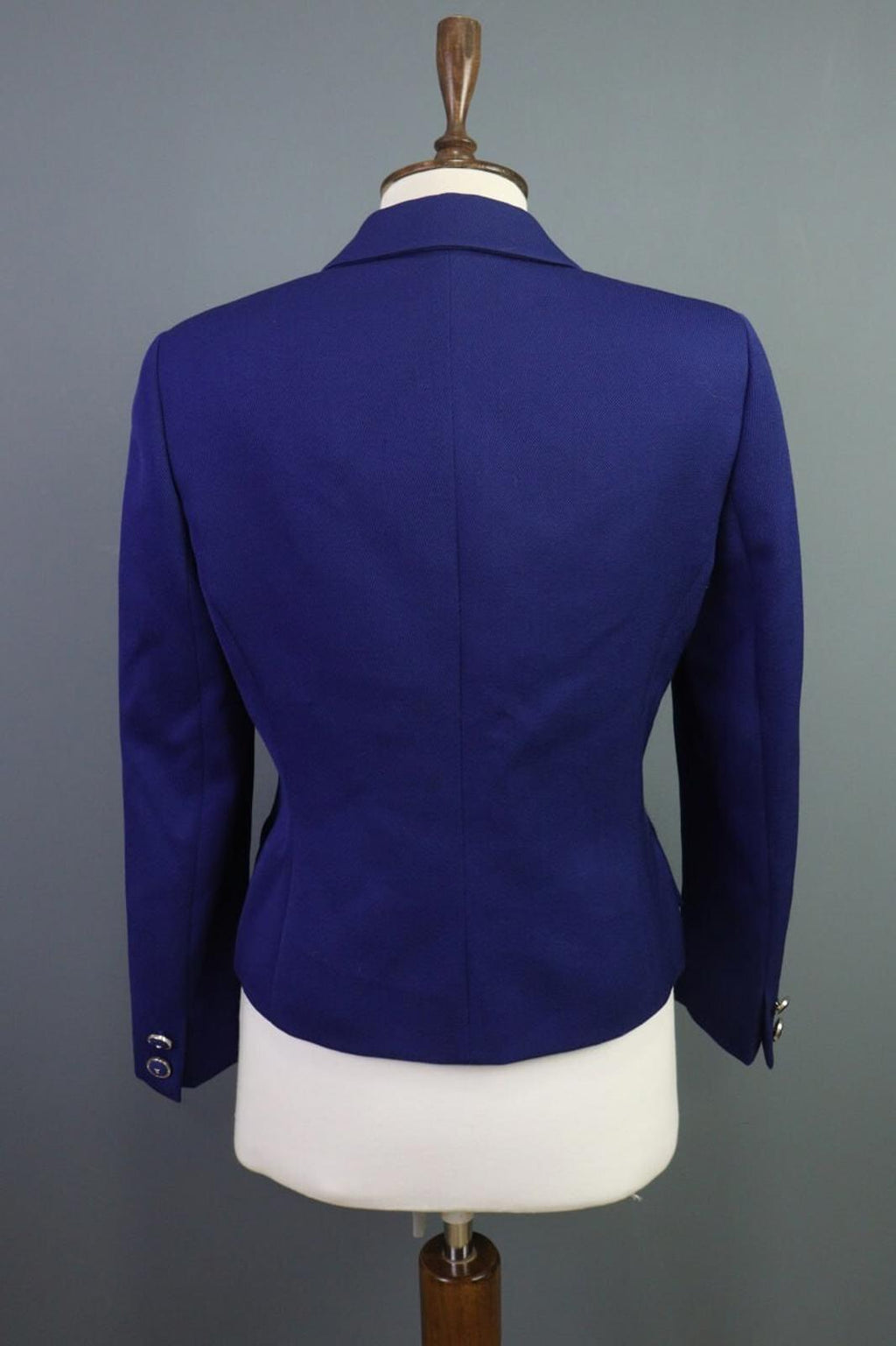 VERSACE CLASSIC V2 Blue Single Breasted Cropped Blazer Coat – Size 42