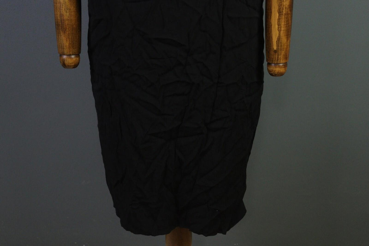 ANNETTE GORTZ Black Viscose Knee Length Sheath Dress – Size 40